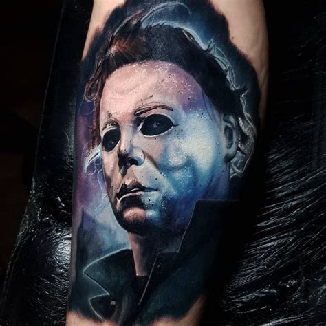 small michael myers tattoo|michael myers scary tattoos.